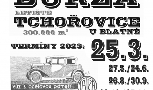 Burza Tchořovice - termíny 2023