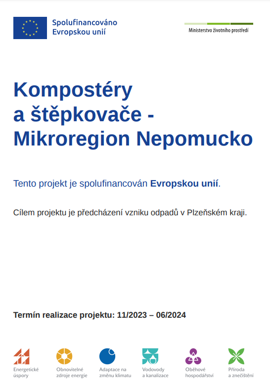 Kompostéry a štěpkovače - Mikroregion Nepomucko - plakát