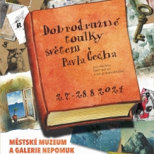 Plakát k výstavě - Dobrodružné toulky světem Pavla Čecha
