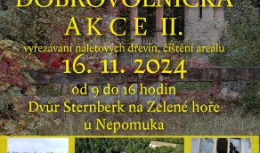 Dvůr Šternberk dobrovolnická akce II. v sobotu 16.11.2024 - plakát